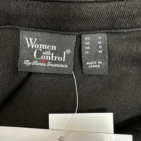 NEW Women with Control Dress Regular Prime Stretch Denim 2 Swing Black Small - Picture 8 of 14